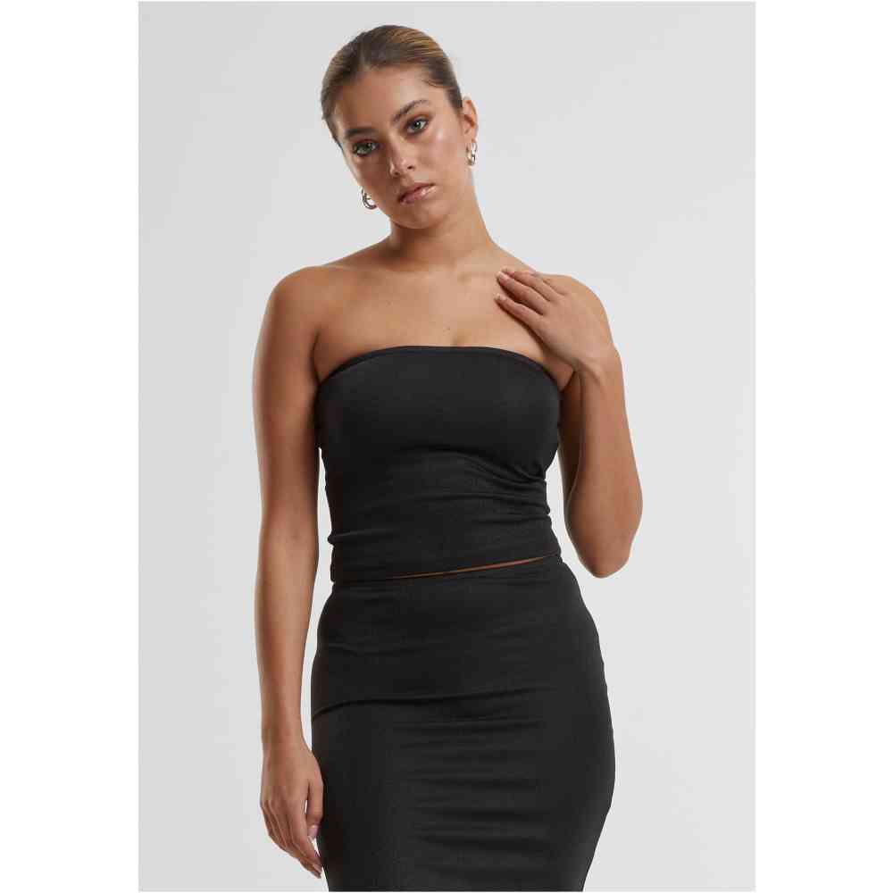 Urban Classics - Glitter Bandeau top - Schwarz